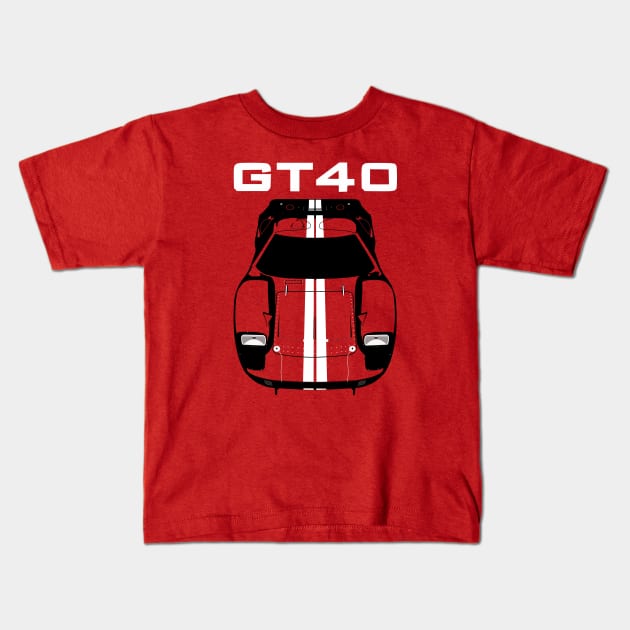 Ford GT40 - Multi color and white Kids T-Shirt by V8social